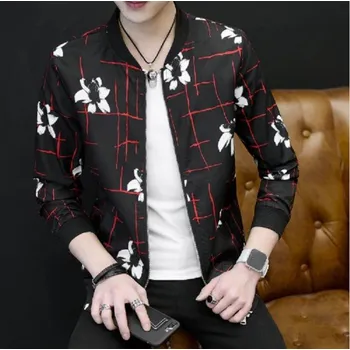 Pánská větrovka Pánská jarní/podzimní bunda s liliemi M