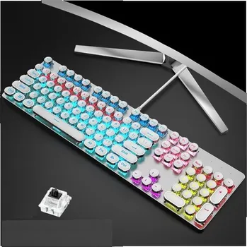 Punková podsvícená klávesnice bílá