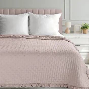 Přehoz na lůžko PŘEHOZ NA POSTEL LIBI3 170X210 CM PÚDROVÁ