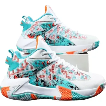 Pánské tenisky Pánské basketbalové boty Barevné boty Protiskluzová podrážka Pánské tenisky na sport Odpružení Prodyšné tyrkysová 43