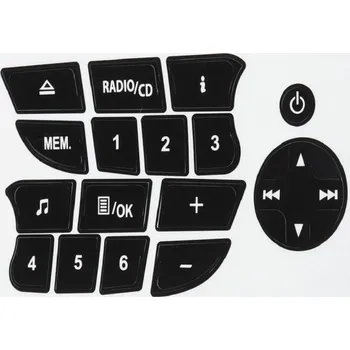 Samolepky na tlačítka v autě pro Renault