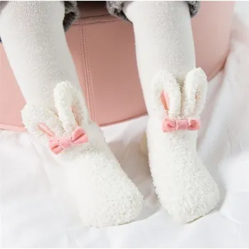 Kojenecké oblečení Dětské králičí ponožky bílá 0-3 měsíce