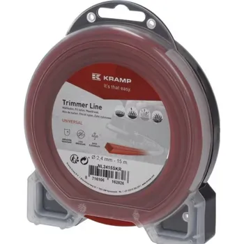 Kramp Žací struna Ø 2,4mm 15m čtyřhranná červená