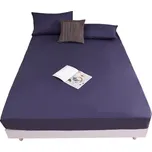 Jednobarevné prostěradlo 140 x 200 cm tmavě modrá