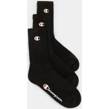 Pánské ponožky Champion Crew Socks 3Pack Black Velikost: M, M - (39 - 42), Barva: černá