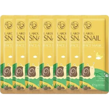 Pleťová maska Hydratační pleťová maska se šnečím extraktem Maska na spaní se šnečím slizem Zpevňující maska na obličej proti vráskám 3 g 7 ks