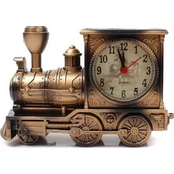 Hodiny Stolní hodiny lokomotiva bronzová