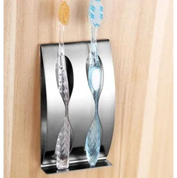 Držák na ručník Držák na kartáčky z nerezové oceli - 2 přihrádky