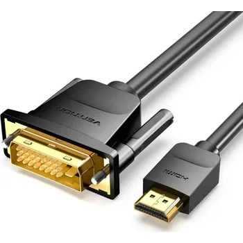 Redukce Adaptér DVI samec na HDMI samec 5 m Černý Obousměrný Kabel Full HD Propojení monitoru a grafické karty Stabilní přenos obrazu Bez rušení