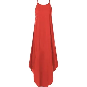 Dámské oblečení Volné šaty na ramínka červená 3XL