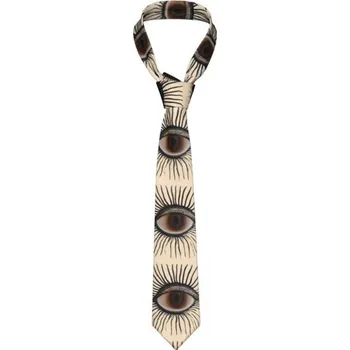 Kravata Kravata s motivem Iluminátů 145 x 8 cm Stylová pánská kravata s tajemným vzorem Oko Iluminátů Elegantní doplněk na večírky, kostýmy a speciální události