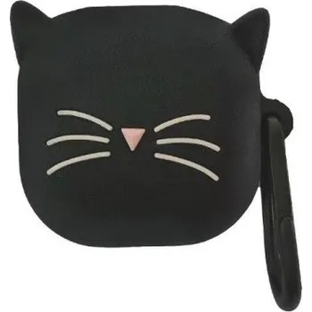 Příslušenství pro sluchátka Obal na pouzdro na Samsung Galaxy Buds Pro s kočkou černá
