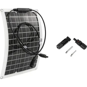 Flexibilní solární panel 30W–600W 12V Duální USB s regulátorem 10A–100A Powerbanka pro auto loď telefon 38x28 cm Nabíječka baterií