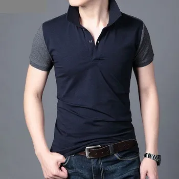 Pánské tričko Pánská polokošile Danny J2607 modro-šedá XL