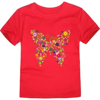 Dívčí tričko Dívčí tričko s Motýlem J3290 červená 7