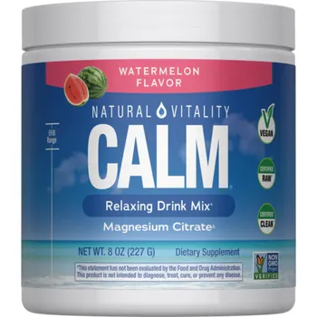 Natural Vitality Calm Magnesium Relaxing Drink Mix, hořčík, meloun, 226 g Doplněk stravy