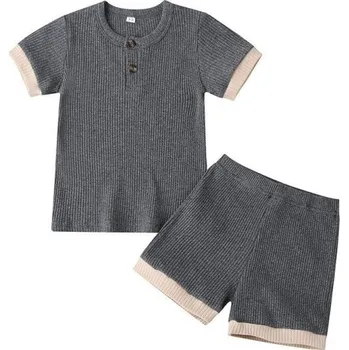 Dětské tričko a kraťasy L1311 tmavě šedá 5