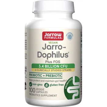 Zdraví Jarrow Formulas Jarrow Jarro-Dophilus® + FOS, probiotika 3,6 miliard, 6 probiotických kmenů, 100 rostlinných kapslí Doplněk stravy