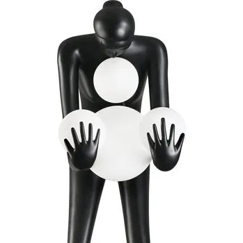 Stojací lampa Stojací lampa do obýváku WOMAN-2 BLACK černá moderní Step into Design 190 cm