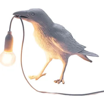 Stojací lampa Lampa ve tvaru vrány P3697 bílá