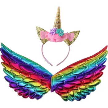Dětská křídla jednorožce s čelenkou 1