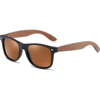 Pánské dřevěné sluneční brýle E2158 hnědá