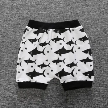 Chlapecké kraťasy s potiskem žraloků - Bílé 3