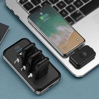 Powerbanka Magnetické mini powerbanky 1200 mAh s dokovací stanicí černá