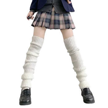 Čepice Dámské návleky na nohy 70 cm bílá