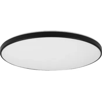 LED tenké stropní kruhové svítidlo 40 W neutrální bílá Moderní úzký voděodolný lustr IP65 Kulatý LED panel 40 x 4,5 cm černá