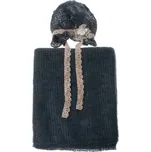 Dětský set na focení čepice a šála tmavě modrá