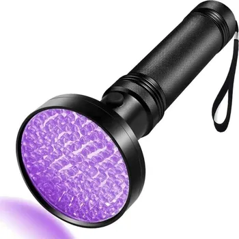 Svítilna UV svítilna 395 nm 100 LED 19 x 7,8 cm Silná UV lampa na skvrny Biologické nečistoty Kontrola bankovek Minerály Domácnost