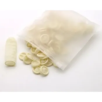 Vibrátor Sada 30 jednorázových latexových návleků na prsty pro jemnou práci a opravy hodinek bílá nebo černá barva velikost 2x2x0,2 cm diskrétní balení bílá