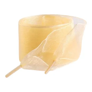 Tkaničky do bot Ploché hedvábné tkaničky do bot 100x4 cm Šifonová příze Módní tkaničky Dekorativní tkaničky Elegantní doplněk Boty DIY Ozdoba žlutá