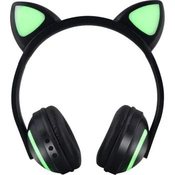 Sluchátka Sluchátka s ušima LED podsvícení černá