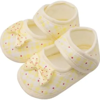 Dívčí obuv Dívčí capáčky s mašličkou žlutá 12-18 měsíců