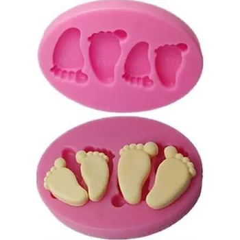 Forma na pečení Silikonová forma dětská chodidla 8 x 5 x 1,2 cm
