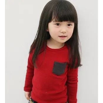 Dívčí tričko Dětské tričko s dlouhým rukávem B1472 červená 6