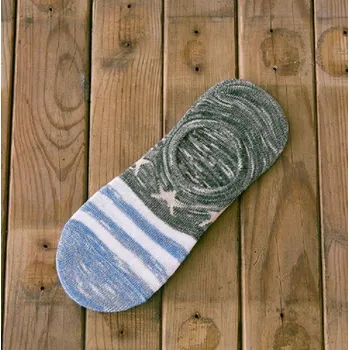 Pánské ponožky Pánské krátké ponožky s pruhy a hvězdami modrá