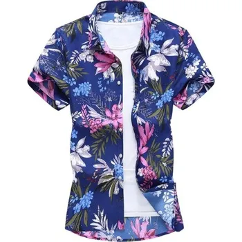 Pánská košile Pánská košile s květinami F688 S 10