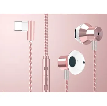 Sluchátka Sluchátka USB-C K1989 růžová