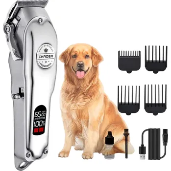 Kosmetika pro psa Profesionální zastřihovač srsti pro psy a kočky 10W Dobíjecí 5V 4 nástavce 3/6/10/13 mm Nerezová čepel Ergonomický design Výdrž až 3 hodiny