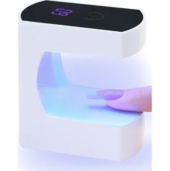 UV lampa na nehty USB MINI LED UV lampa na sušení nehtů Přenosný vysoušeč gelových laků Kompaktní design 77 x 75 x 47 mm Časovač 45/60 sec 110 g