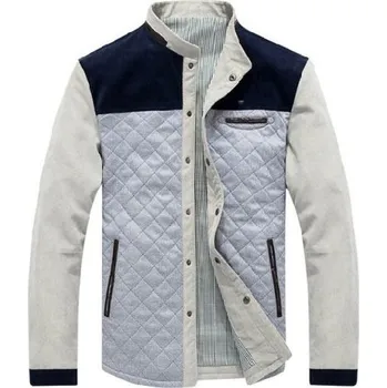 Pánská větrovka Pánská stylová bunda na knoflíky J2085 šedá XS