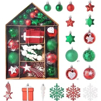 Vánoční dekorace Sada Vánočních ozdob 70 ks H1168