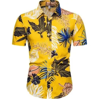 Pánská košile Pánská košile s listy F774 XL