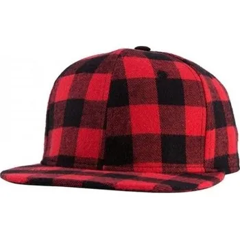 Kšiltovka Kostkovaný snapback červená