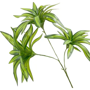umělá květina Umělá rostlina 70 cm Plastová tropická větev se zeleno-žlutými pruhovanými listy Moderní dekorace do vázy, květináče nebo aranžmá