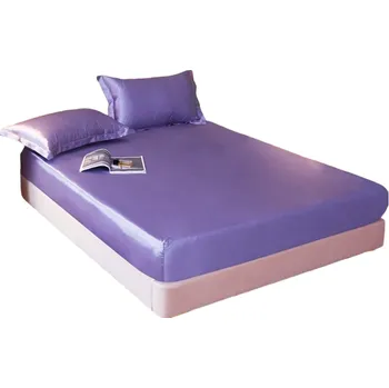 Prostěradlo Saténové prostěradlo 140 x 200 cm fialová
