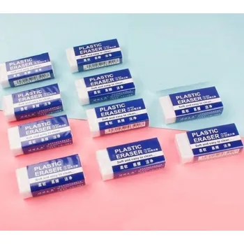 Pryž Bílá měkká guma 10 ks Pryž na gumování tužky Flexibilní mazací guma Šetrná gumovací pryž bez poškození papíru 4 x 1,8 x 0,8 cm